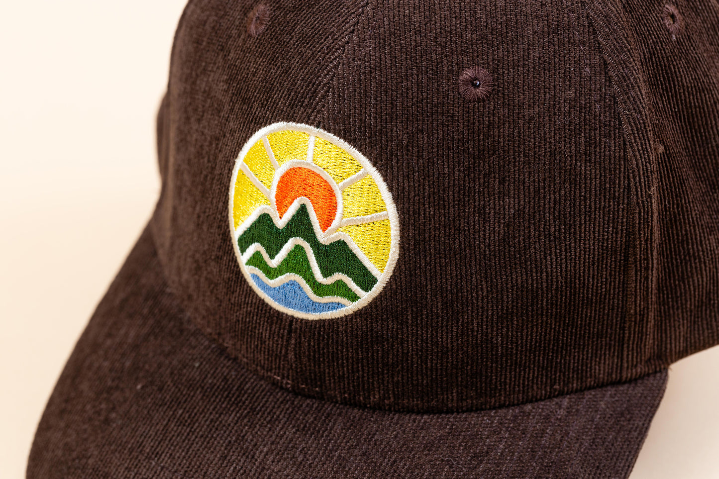 Dad Hat Full Color McClumsy Logo - Corduroy - Dark Brown