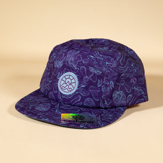 5 Panel Mushroom Hat -Purple & Blue