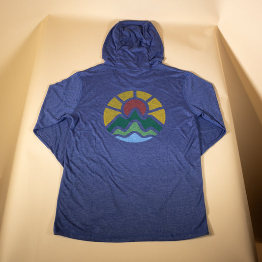Lightweight Hoodie - McClumsy Full Color Logo - Royal Heather