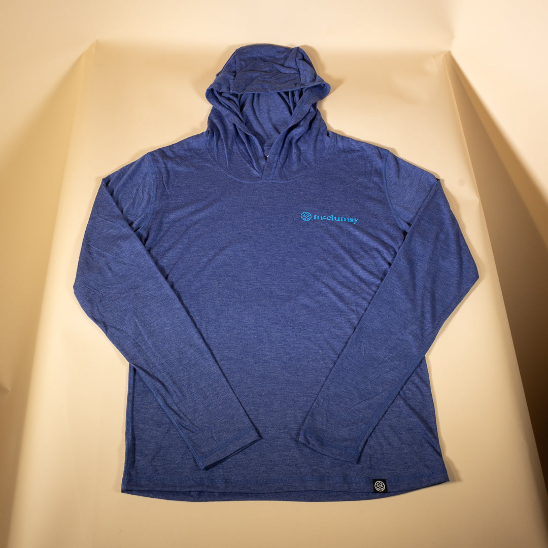 Lightweight Hoodie - McClumsy Full Color Logo - Royal Heather