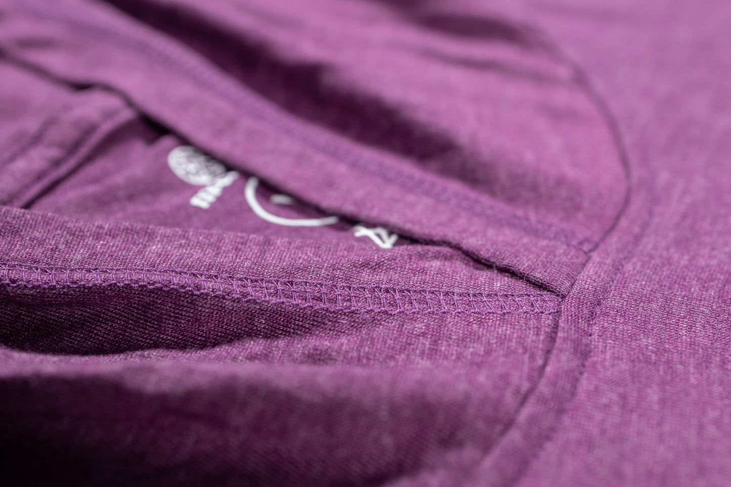 Lightweight Hoodie - McClumsy Teal Logo - Plum Heather