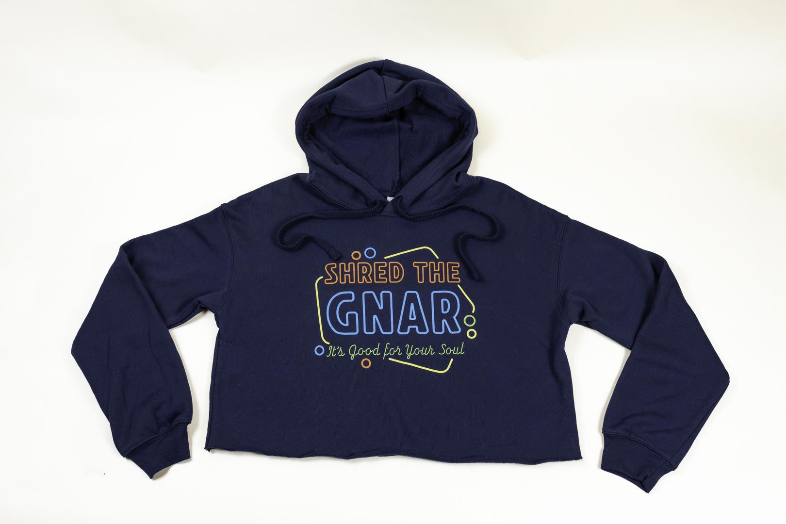 Shred The GNAR Hoodie Blue Crop Full View